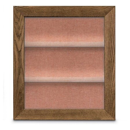United Visual Products Indoor Enclosed Combo Board, 42"x32", White Frame/Blue & Apricot UVCB4232W-BLUE-APRICOT